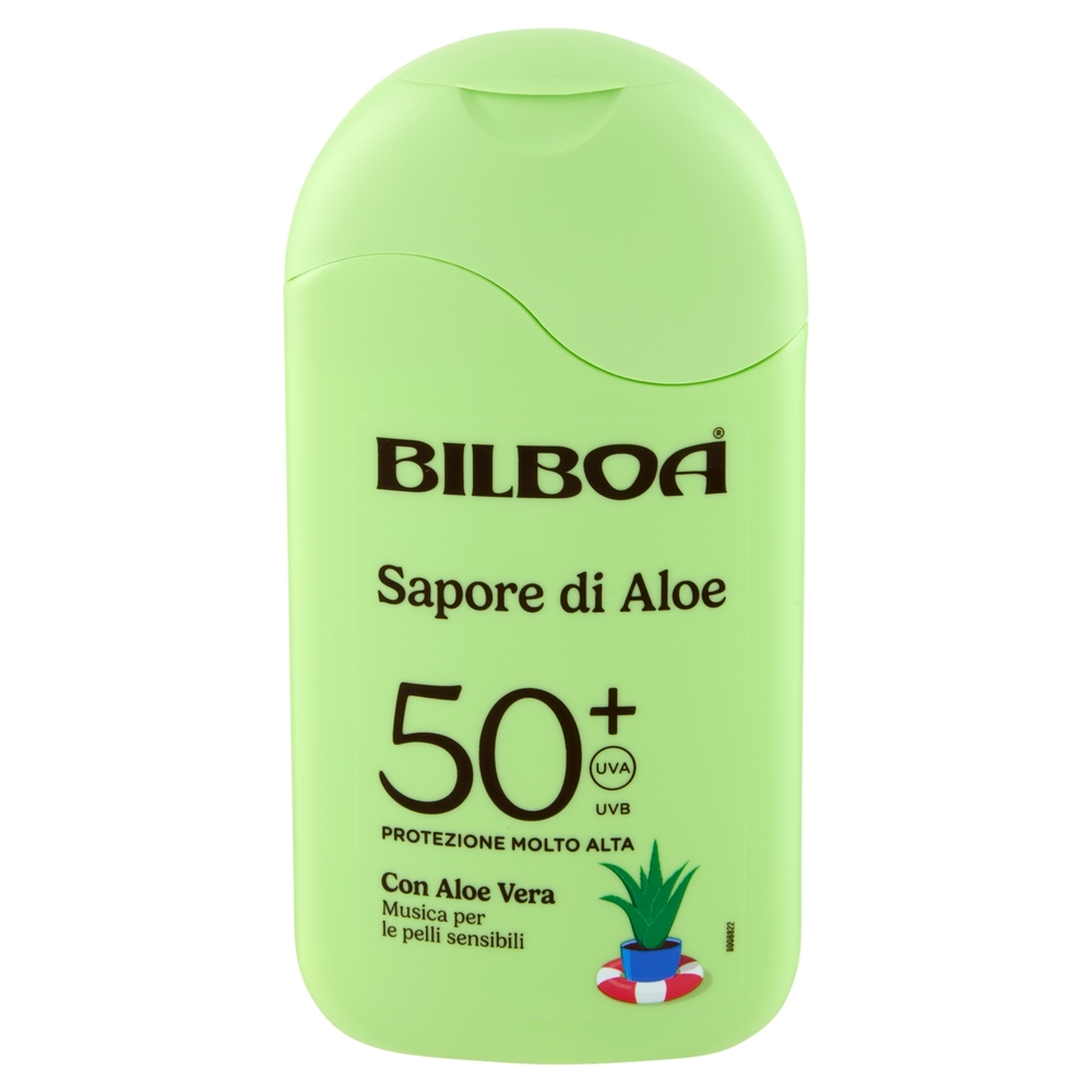 Bilboa Sapore di Aloe 50+ Protezione Molto Alta con Aloe Vera 200 ml